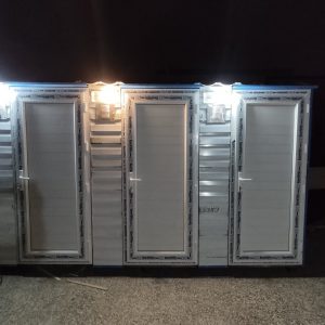 کانکس انباری 3 کابین از نمای روبرو با نمای سایدینگ
