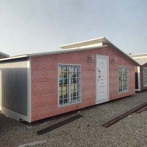 کانکس ویلایی 27 متری خونه باغی نما طرح آجر