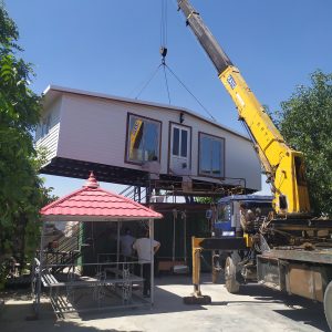 کانکس ویلایی 35 متر مربع خونه باغی، نما سایدینگ