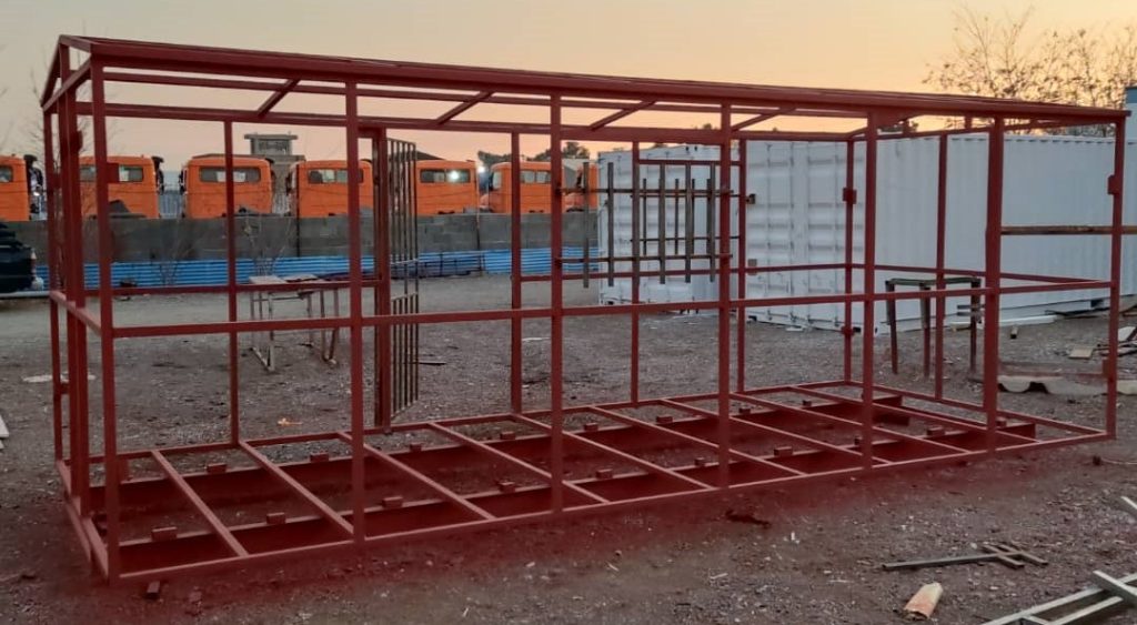 اجرای ضد زنگ استراکچر کانکس 15 متری تیپ B